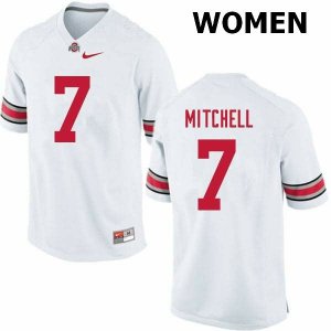 Women's Ohio State Buckeyes #7 Teradja Mitchell White Nike NCAA College Football Jersey Damping FXD2444NS